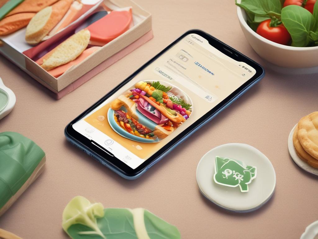 A close up of a smartphone displaying a food delivery