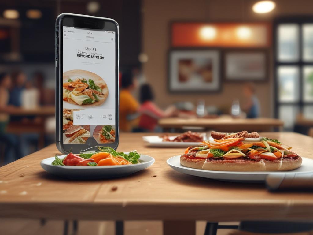 **Prompt for AI Image Generator:**

Create a high-resolution, photorealistic image that captures the essence of casual dining with a focus on food delivery, specifically emphasizing the benefits of ordering from SveaEats. The main subject of the image should be a beautifully arranged takeout meal featuring a vibrant, healthy salad topped with fresh vegetables, alongside a juicy gourmet burger. 

The composition should be simple and clear, with the meal displayed prominently in the foreground. The background