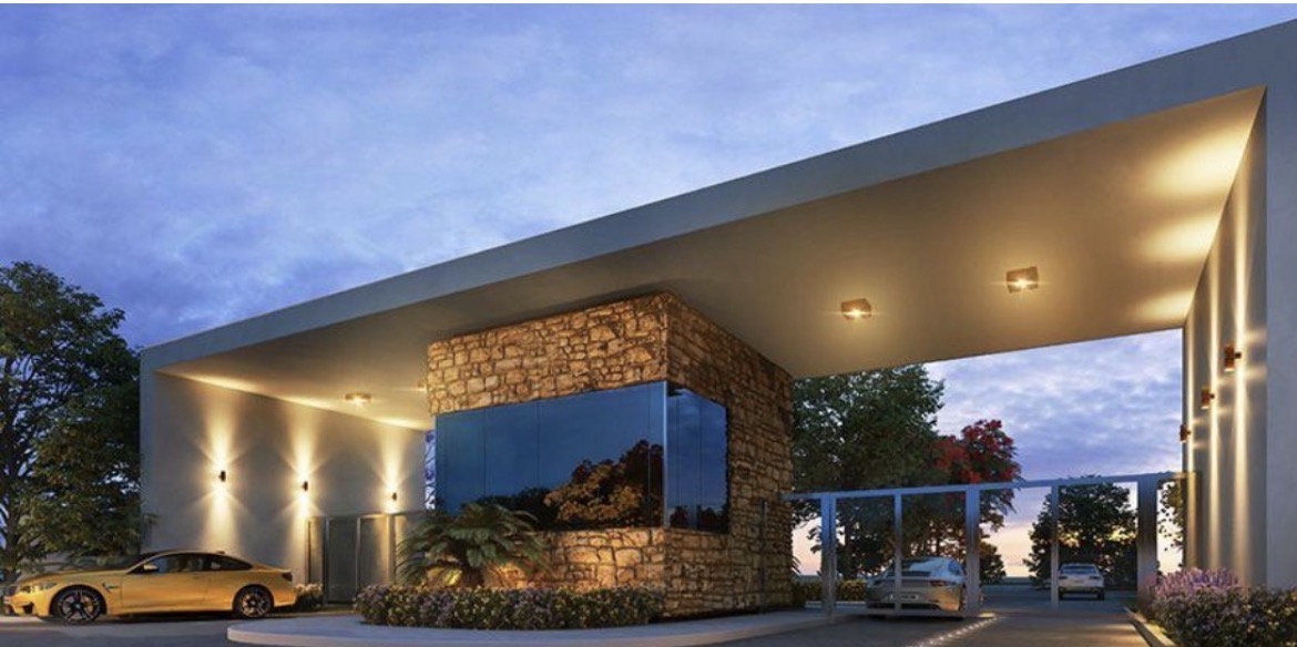 Beautiful residential home with modern architecture and welcoming entrance