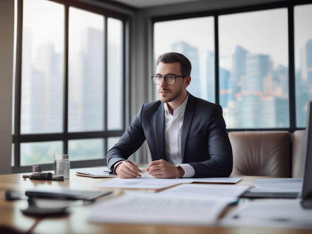a close up of a confident individual discussing investment strategies,