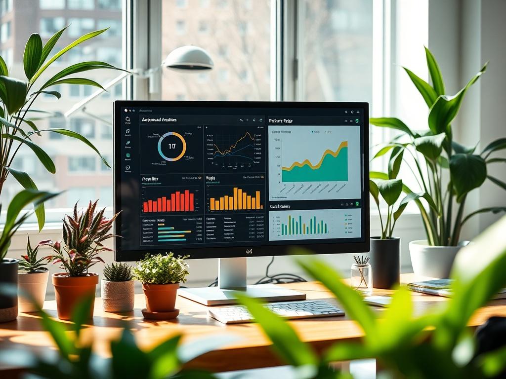 A high resolution image of a professional workspace with a