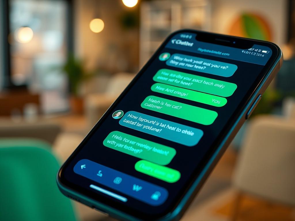 A hyper realistic close up of a friendly AI chatbot
