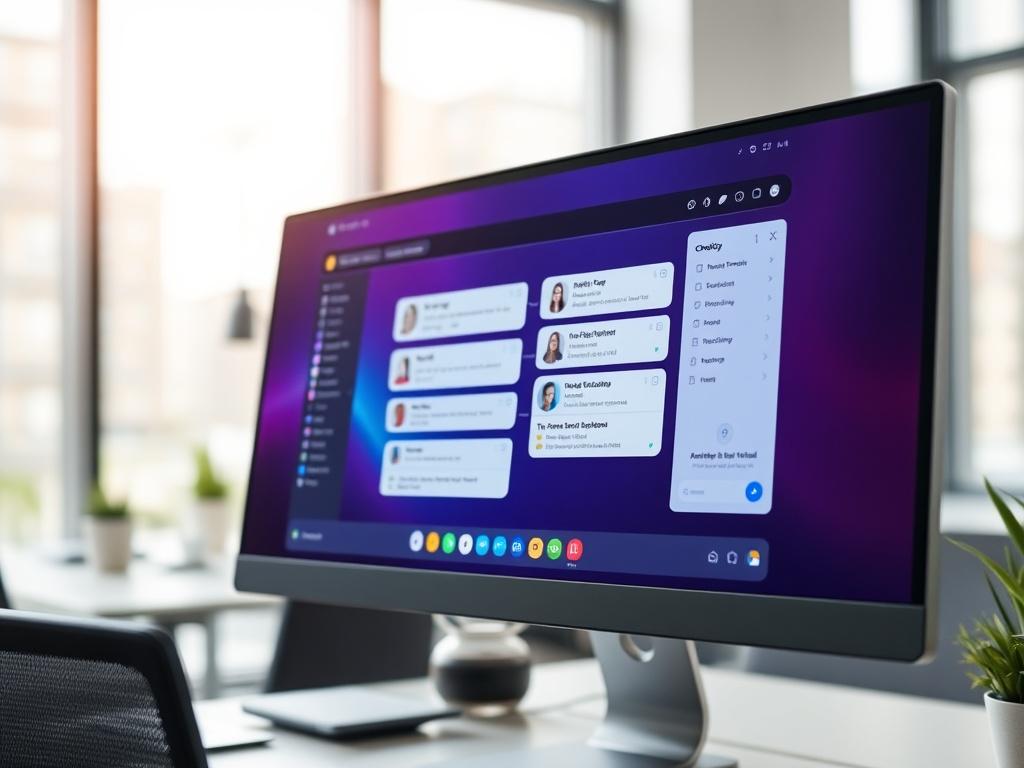 A close up shot of a sleek, modern ChatGPT bot