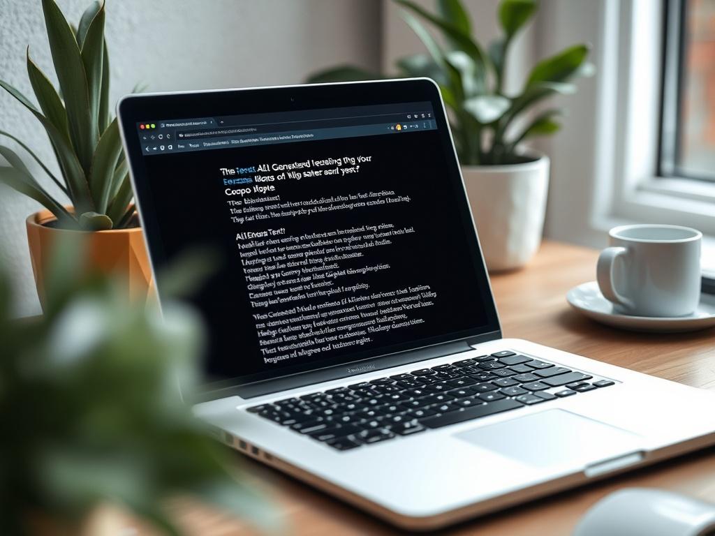 A close up shot of a laptop displaying an AI