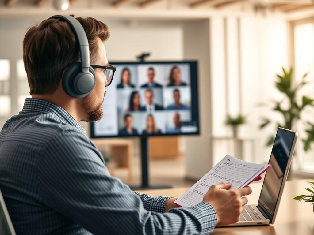 A close up shot of a team member on a