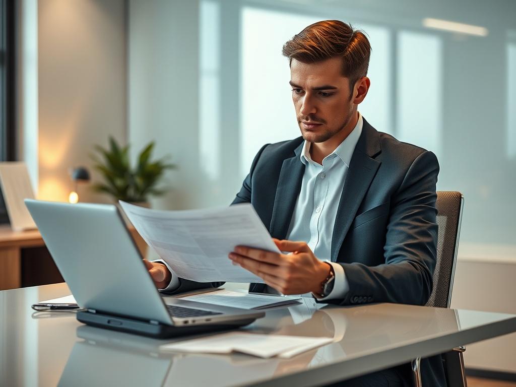Man working for a factoring trucking company
