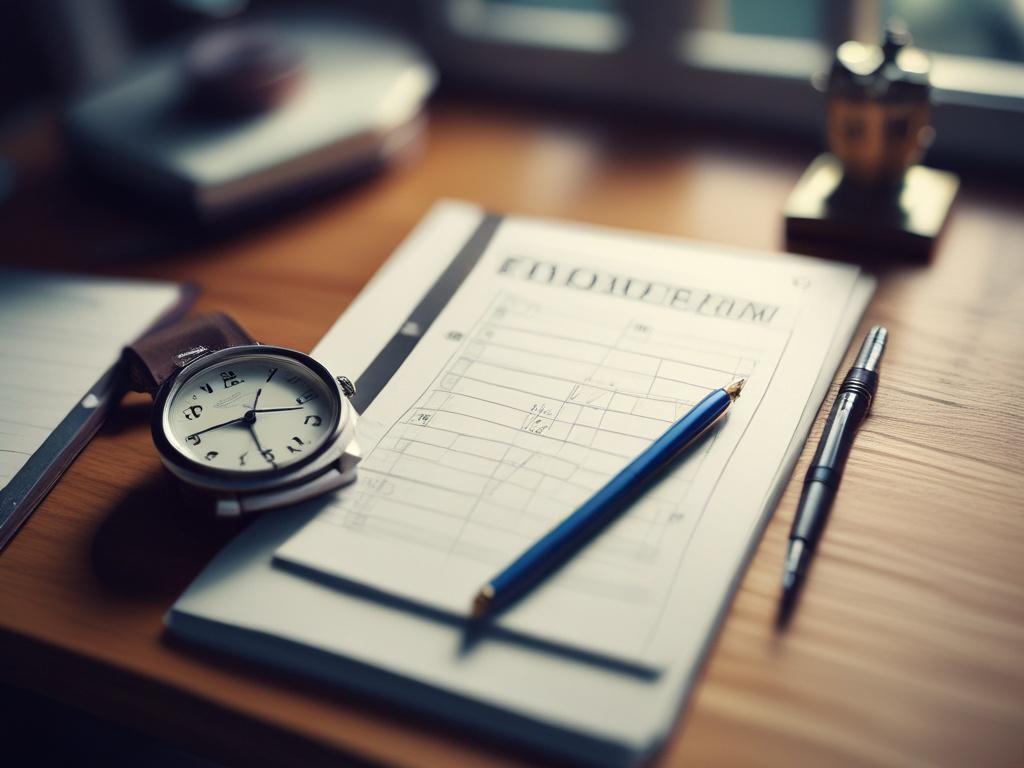 A close up shot of a stylish, modern desk with