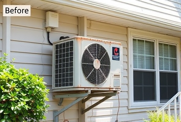 Before: Residential AC Unit Replacement