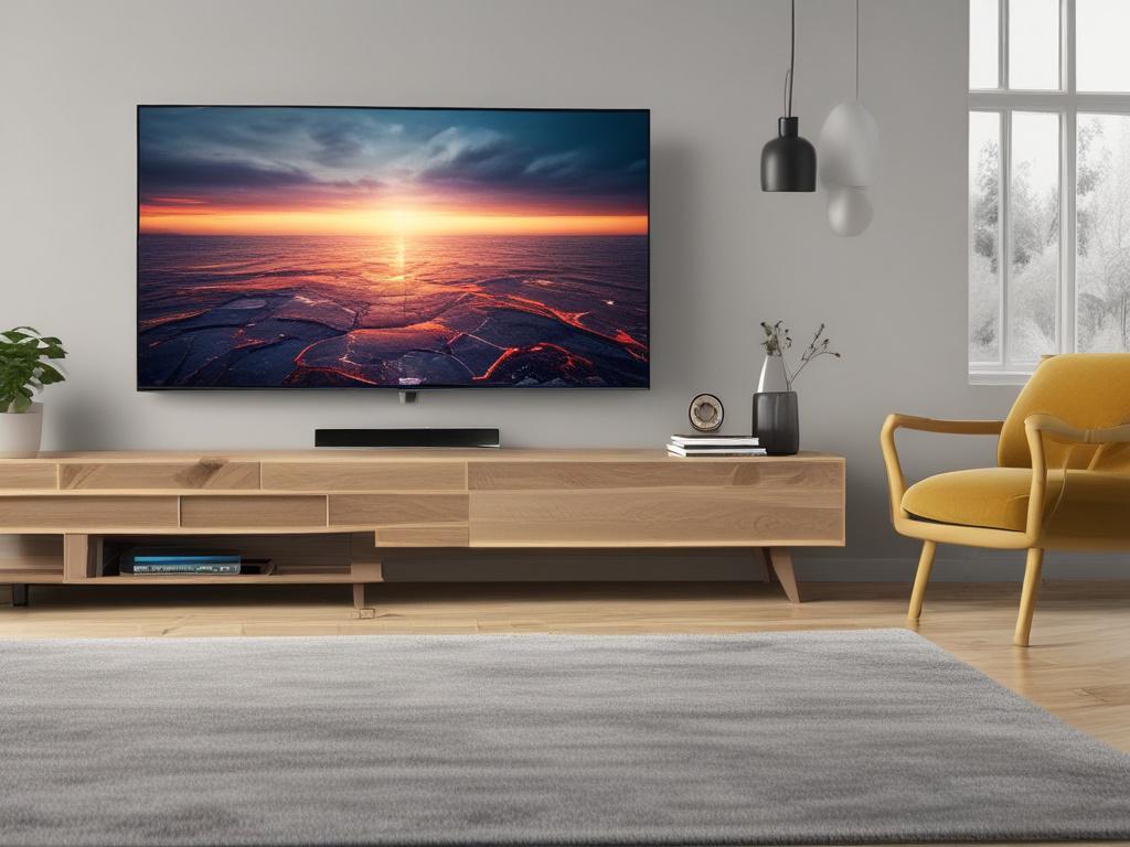 A 55 inch Ultra HD LED TV displayed in a