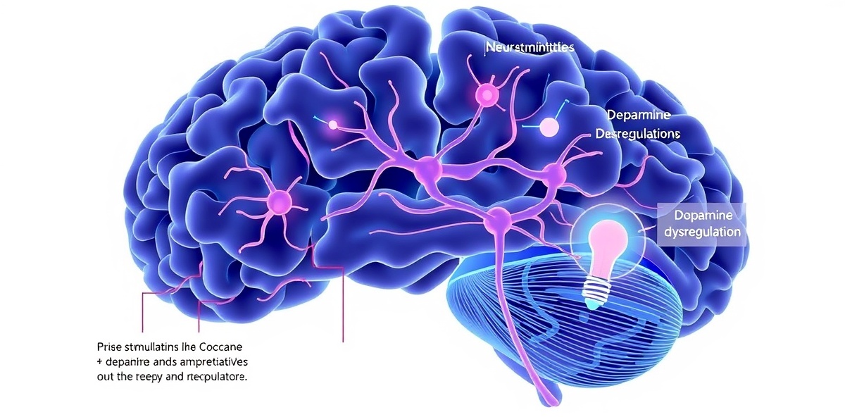 Brain dopamine system illustration showing how stimulants affect neural pathways