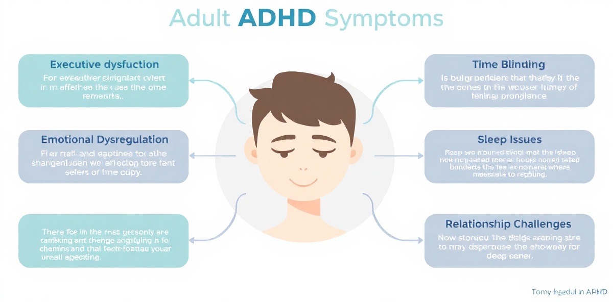 Adult ADHD symptoms - executive dysfunction, procrastination, time management issues