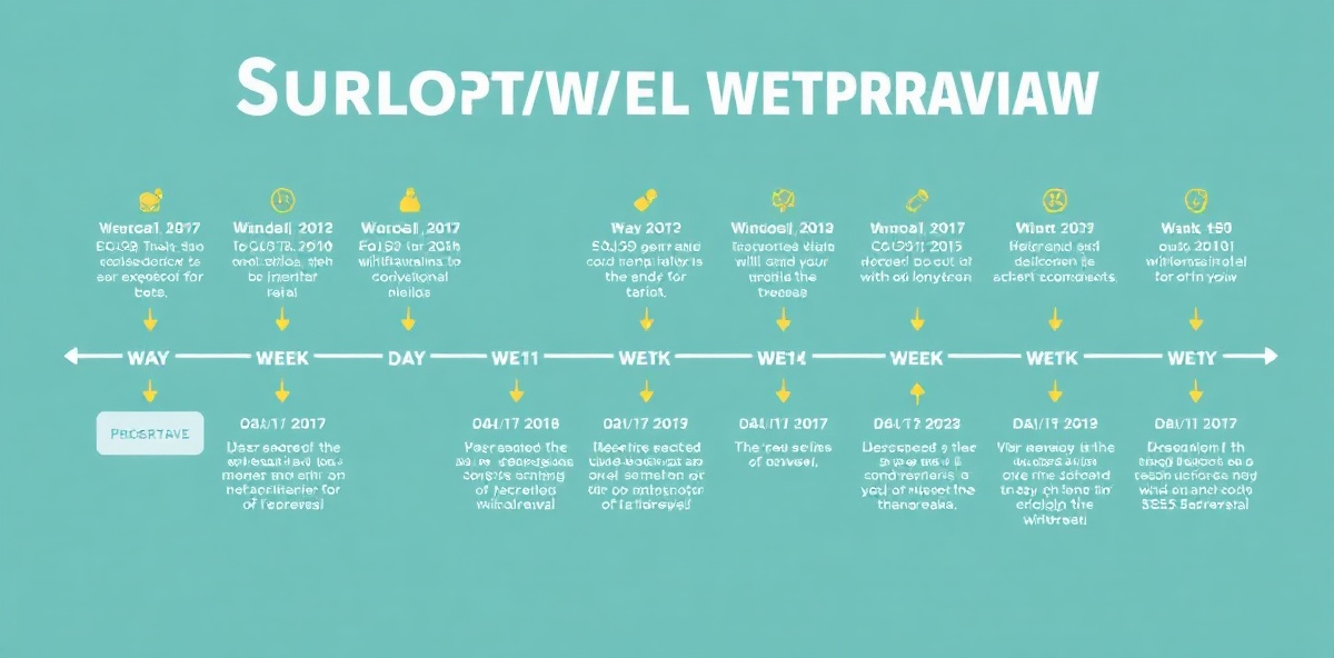 Withdrawal timeline showing progression of symptoms during substance abstinence