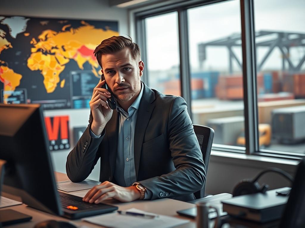 Professional freight brokerage office