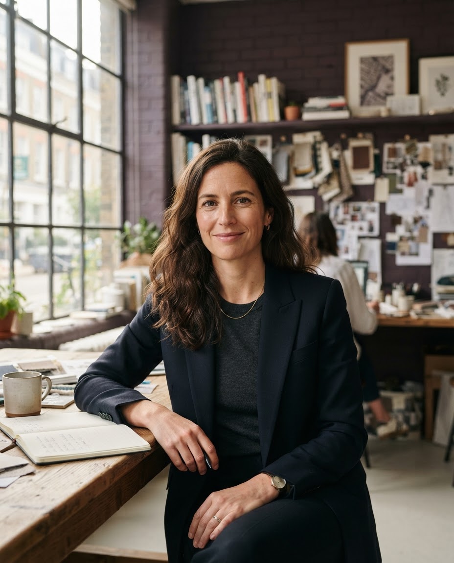 Eleanor Shaw, founder, in a candid studio meeting