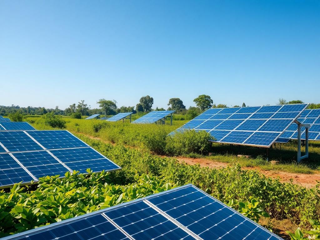 A realistic high resolution of a thriving green landscape with