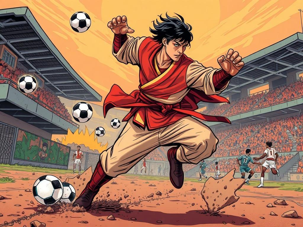 **AI Image Generation Prompt:**

Create a realistic high-resolution photo depicting a single, engaging scene for a blog titled "NEW COMIC BOOK MAGAZINE TO LAUNCHED: SLEEPING DOGS & THE AFROMINDS." Focus on one central subject: an imaginative comic book cover featuring a superhero character inspired by martial arts and elements of Chinese culture. The superhero should be dynamic, mid-action, showcasing a blend of strength and agility, dressed in a stylish and modern costume that reflects both traditional mar