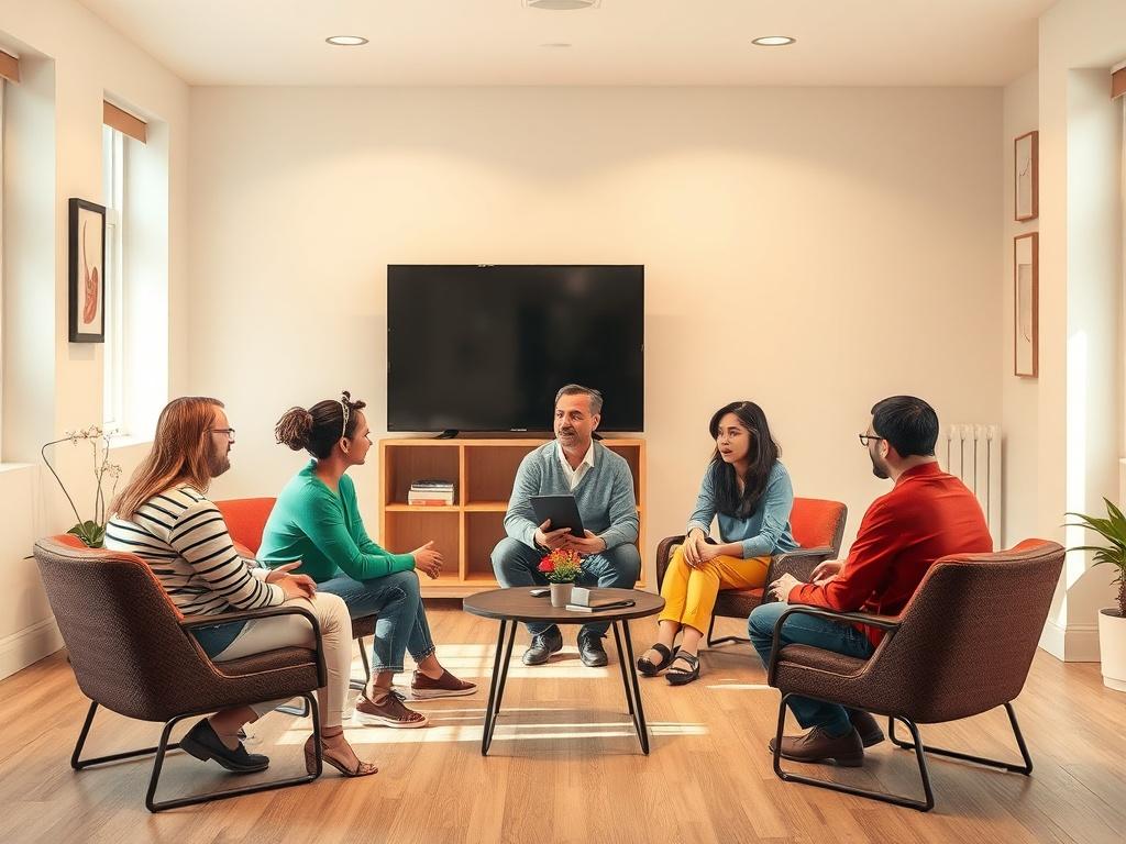 A small group of participants actively engaged in a role