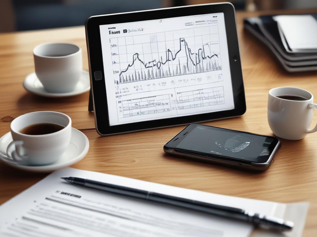 A close up shot of an investment portfolio on a