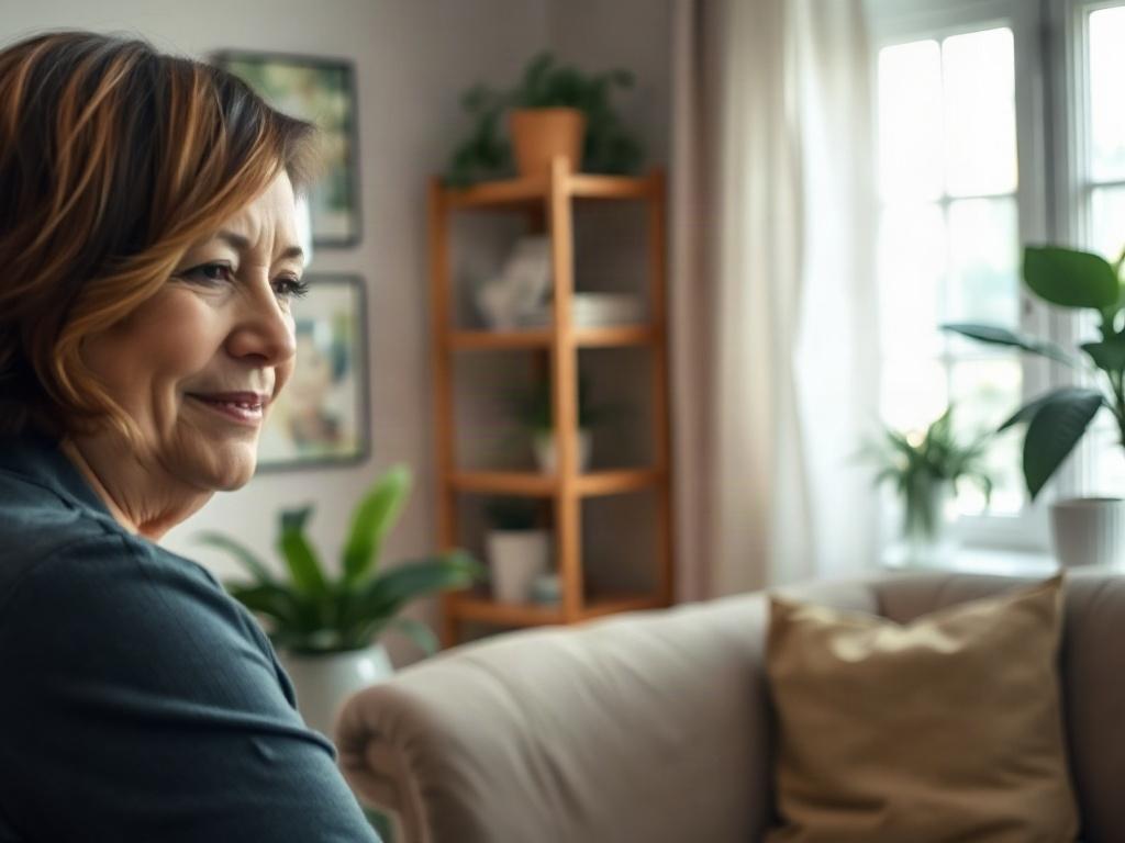 A close-up of a caring consultant attentively listening to a client’s concerns, with both engaged in a discussion. The background should be a cozy, inviting office space that reflects a warm and welcoming atmosphere. The lighting is soft, emphasizing the personal connection between the two individuals.