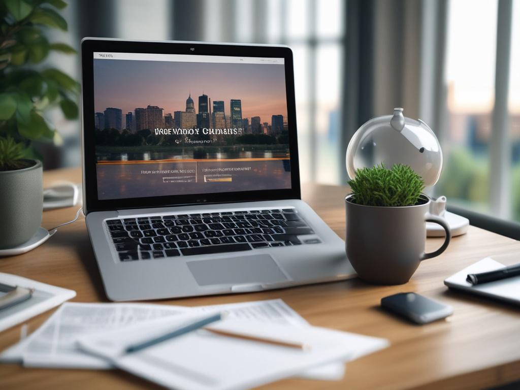 **AI Image Generation Prompt:**
Create a realistic high-resolution photo that embodies the theme of "Finding the Right Business Consultant in Michigan for Educational Institution Growth." The image should focus on a single professional figure, a confident business consultant in business attire (dark blazer and a light-colored shirt). The consultant should be portrayed in a close-up shot, exuding a sense of approachability and expertise. 
In the background, include a softly blurred setting of an academic i