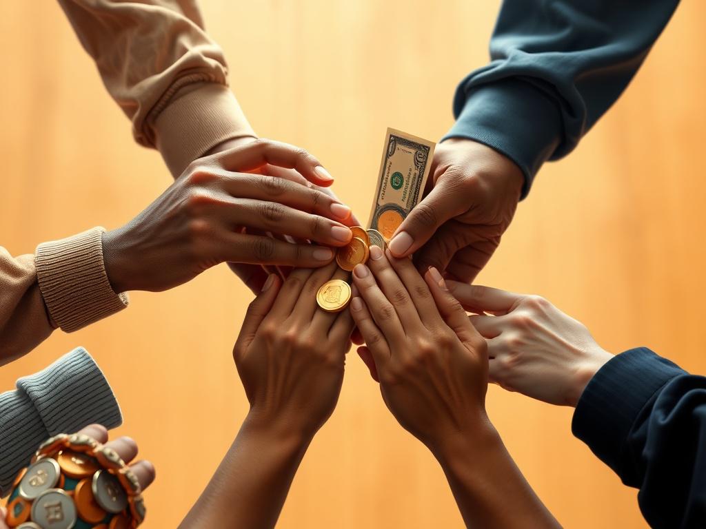 An inviting scene illustrating the concept of community support for
