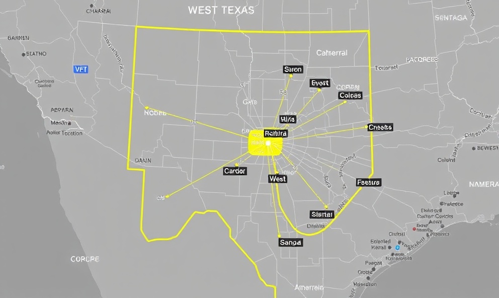 Map of New Mexico and West Texas coverage area