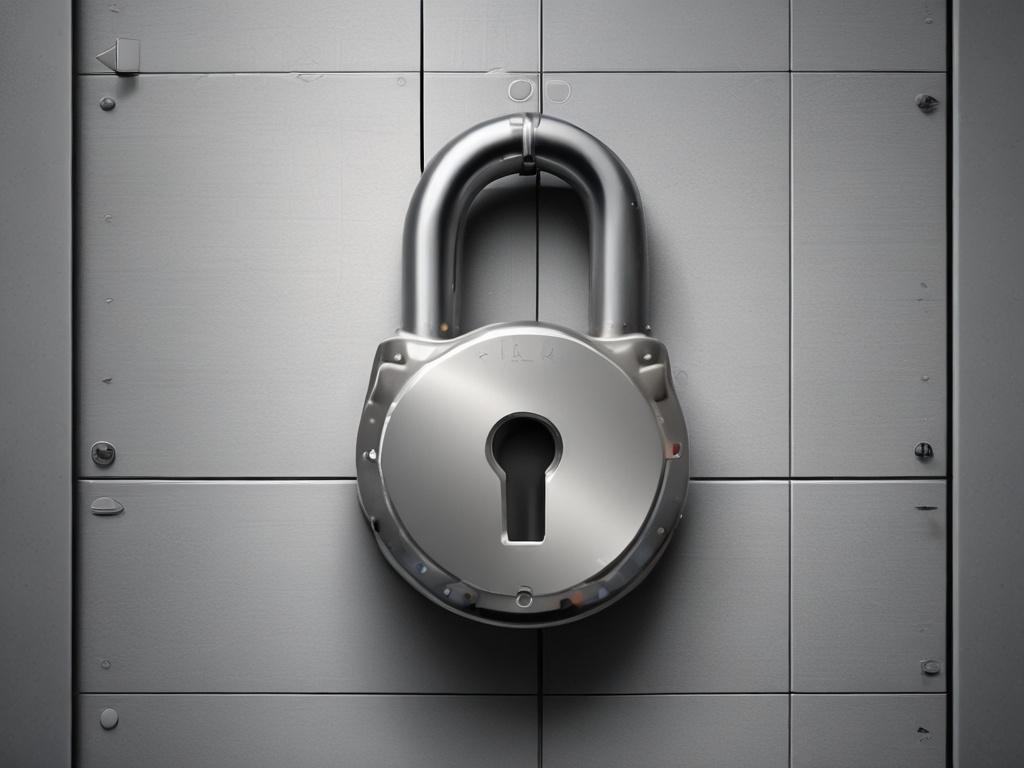 A realistic high resolution of a secure lock on a