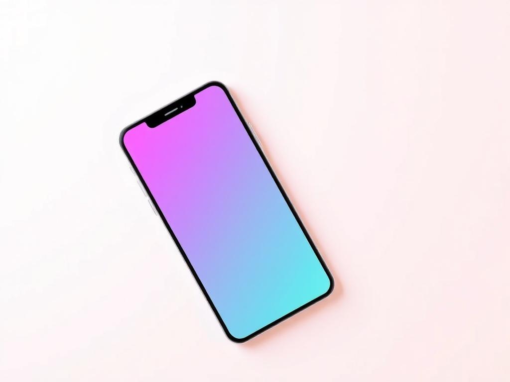 A realistic high-resolution image of a smartphone screen replacement, displayed on a clean, minimalistic background. The screen should be the main focus, showing its sleek design and quality finish. The background should be simple and uncluttered, utilizing soft colors that complement the primary color #FF6E4E.