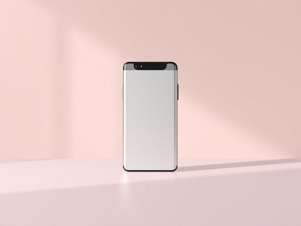 A realistic high-resolution image of a smartphone battery replacement, set against a clean, minimalistic background. The battery should be prominently displayed, highlighting its size and design. The background should be simple with subtle colors that enhance the primary color #FF6E4E.