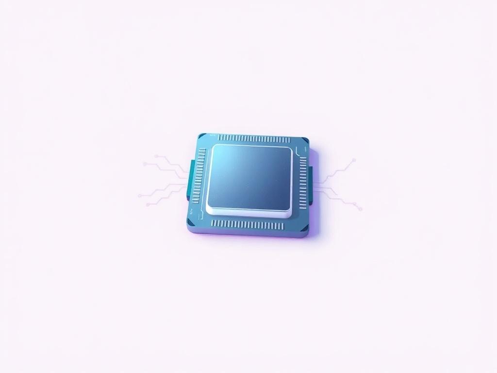 **AI Image Generation Prompt:**

Create a high-quality illustration that visually represents the blog titled "Cómo optimizar el rendimiento de tu CPU." The composition should be simple and clear, featuring a single subject: a sleek, modern computer processor (CPU) placed prominently in the center of the image. The CPU should be depicted in an engaging, realistic style, showcasing its intricate details and metallic sheen.

The background should be minimalistic, utilizing soft pastel colors in shades of elect