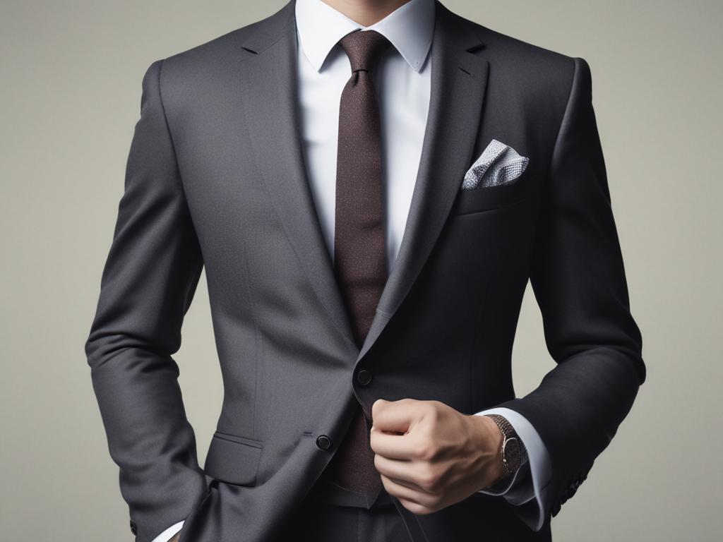 charcoal gray suit, stylish men's suit, modern fit