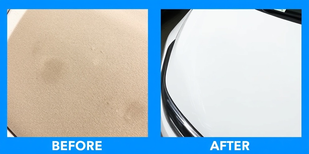 Before and after car wash transformation