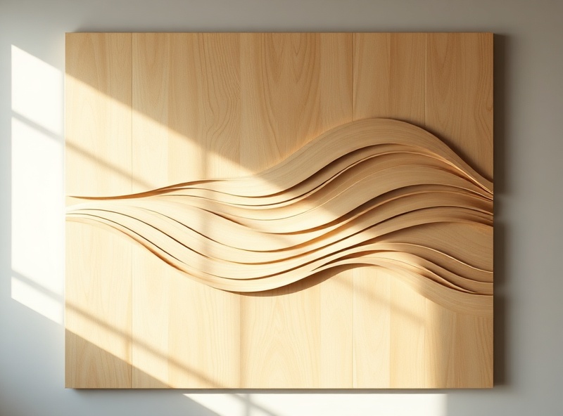 Modern 3D wave wall panel