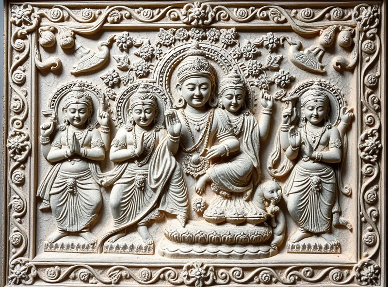 Multiple deity figures