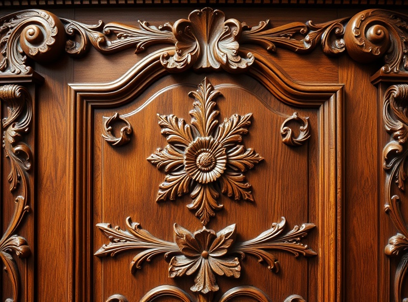 Cabinet with inlay