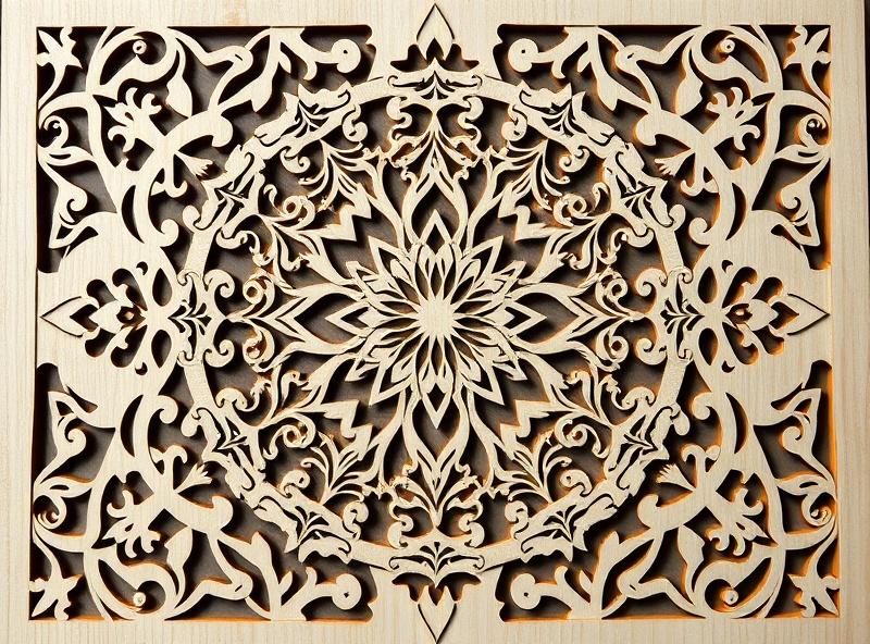 Laser-cut geometric design