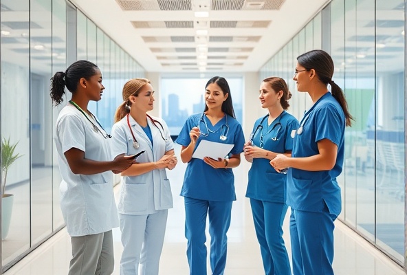Nurses and healthcare recruiters collaborating