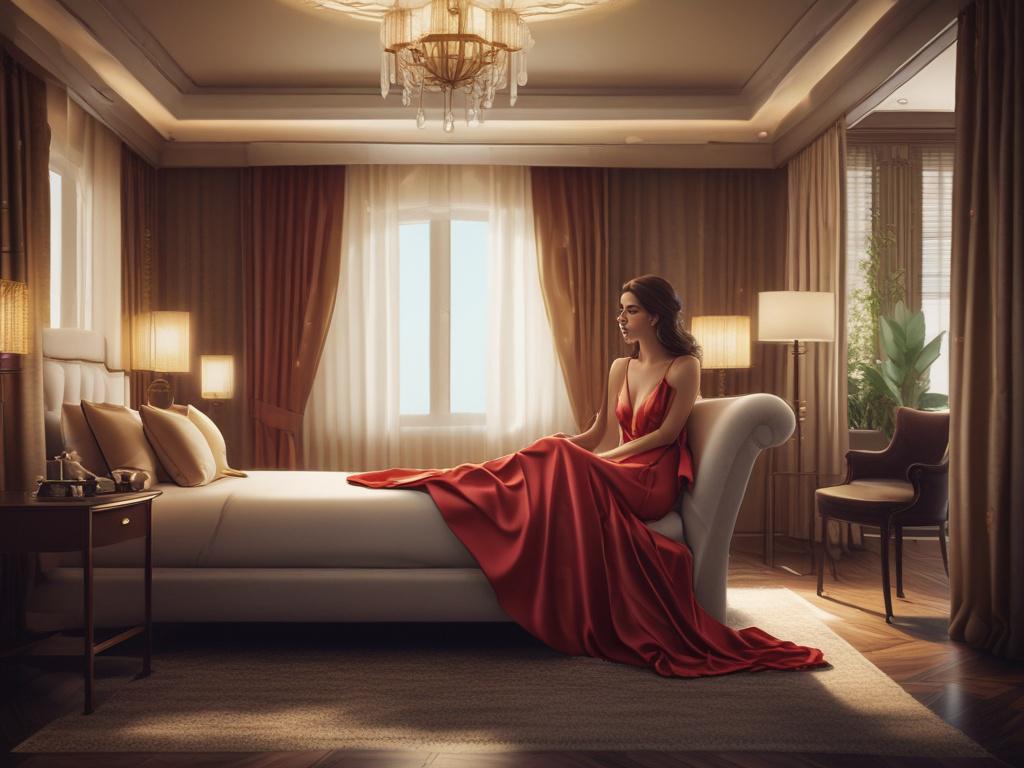 Create a realistic high resolution image of a stunning, glamorous