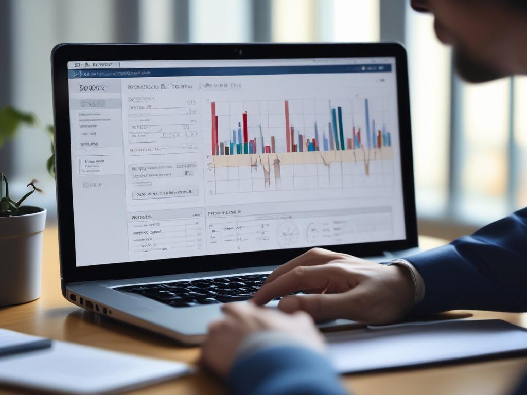A close up shot of a financial planner showing investment