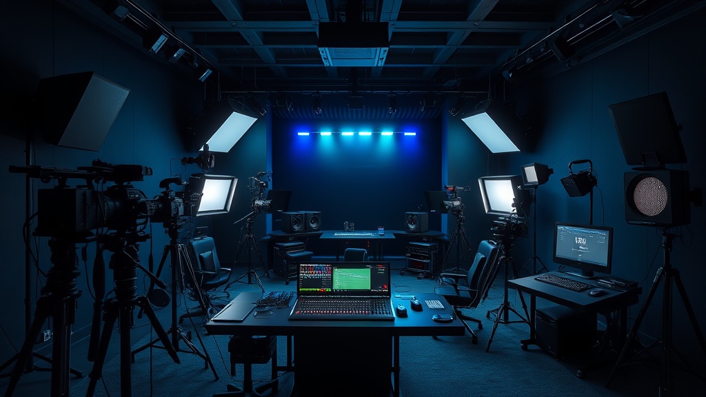 Professional studio setup with equipment