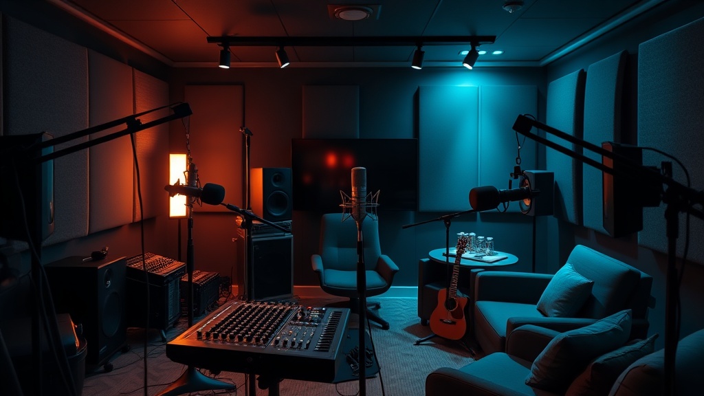 Professional podcast recording studio