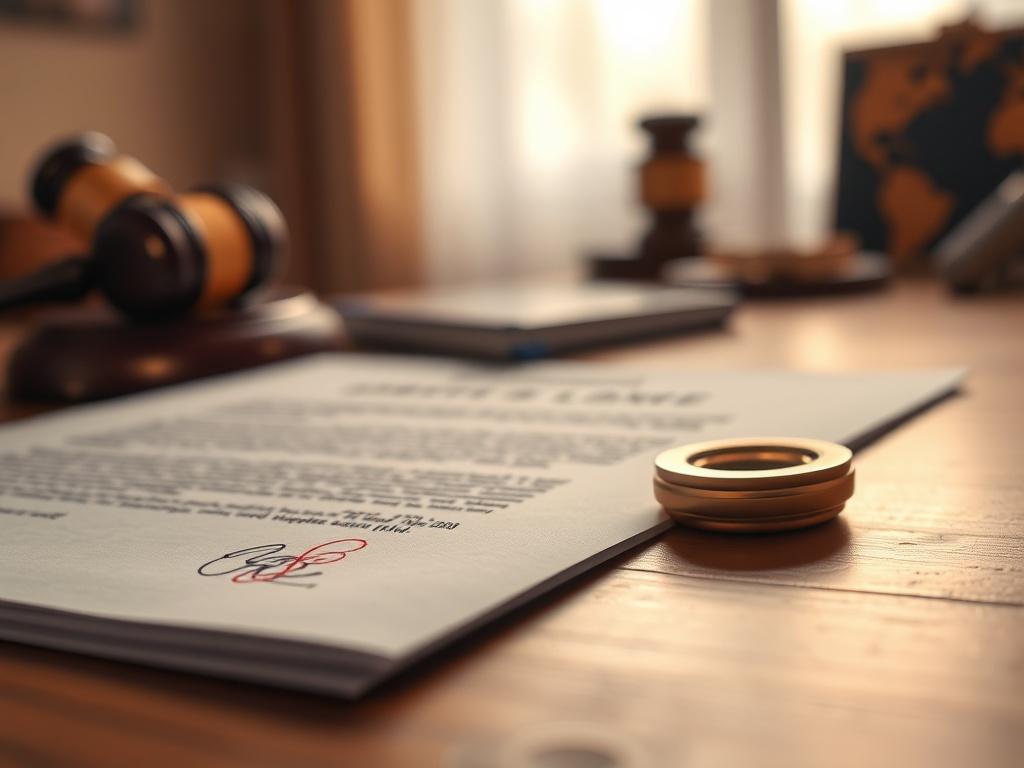 A close up shot of a legal document with a