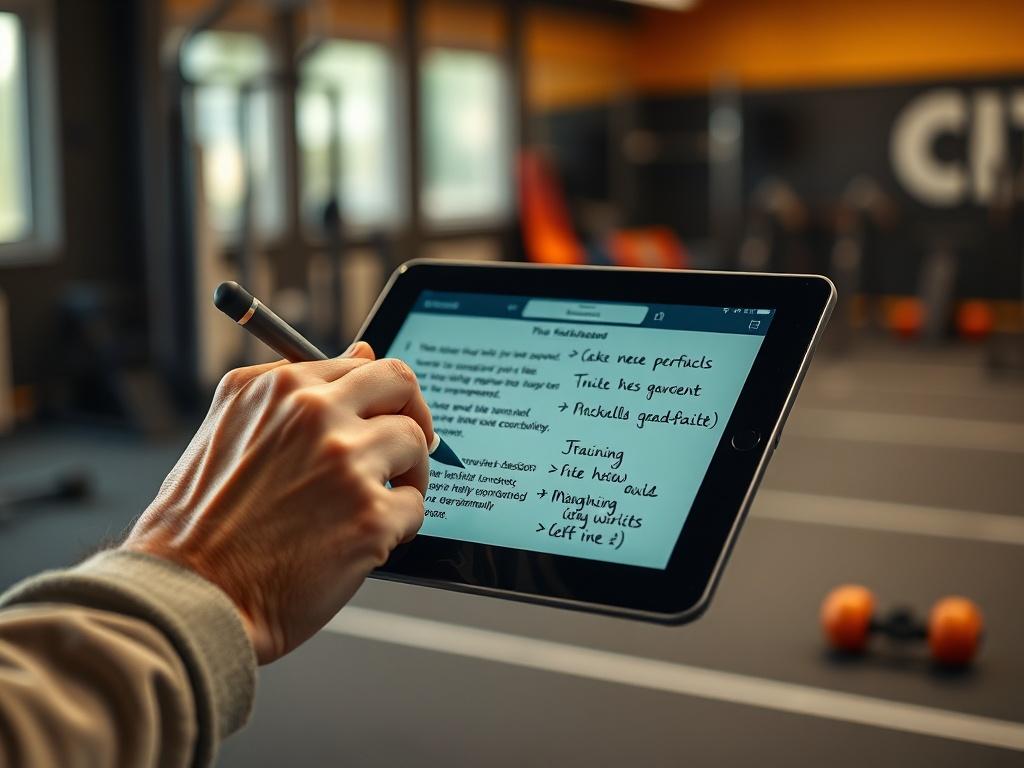 A close up shot of a coach's hand writing personalized