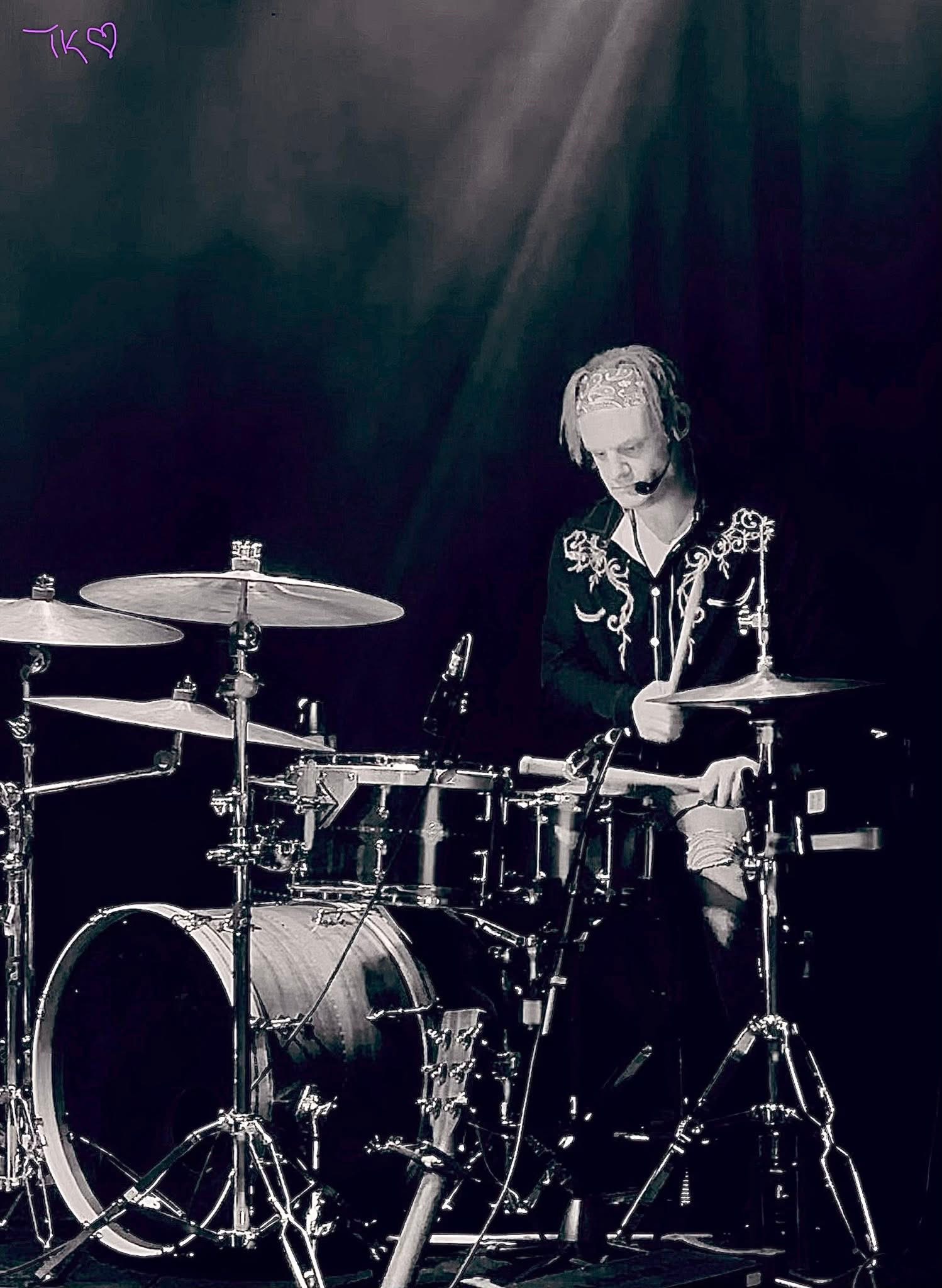On drums