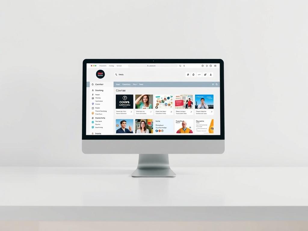 A clean, organized digital interface showcasing a course catalog on