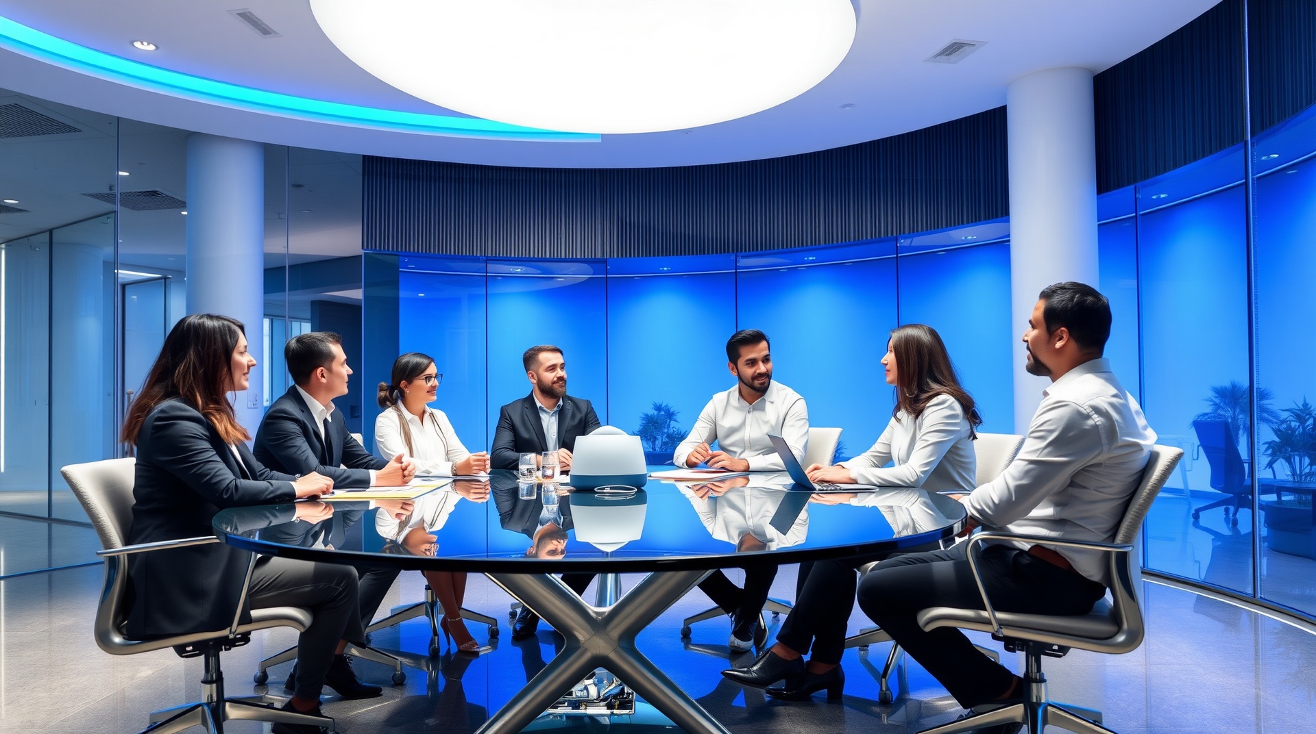 Corporate office meeting environment