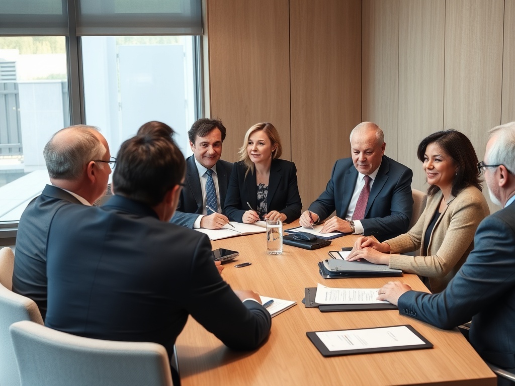 Non-executive directors and trustees in professional governance meeting