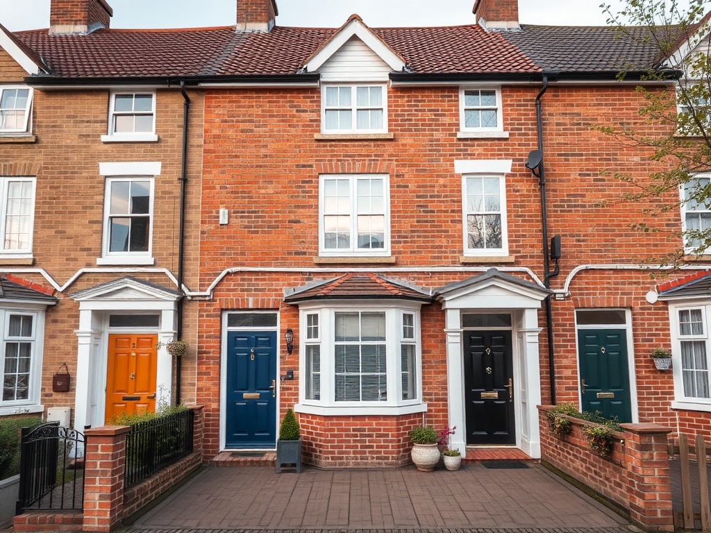 HMO house conversion with multiple separate entrances showing shared residential accommodation with professional multi-unit management