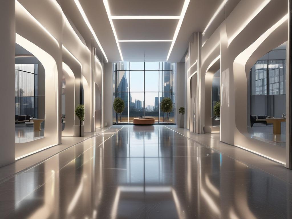 high resolution image of a custom architectural design with sleek