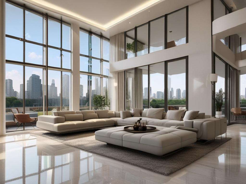 high resolution image of a luxurious residential construction with ultra